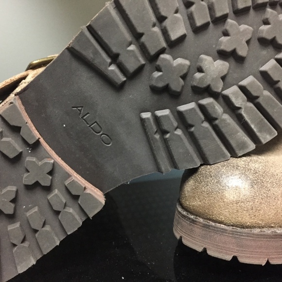 Aldo Gray Leather Wedge Booties - Picture 4 of 6